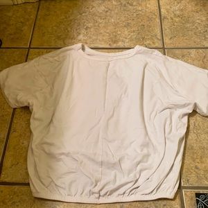 White bottom scrunched T-shirt